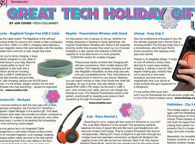 December 2025 - Great Tech Holiday Gifts Under $100.00
